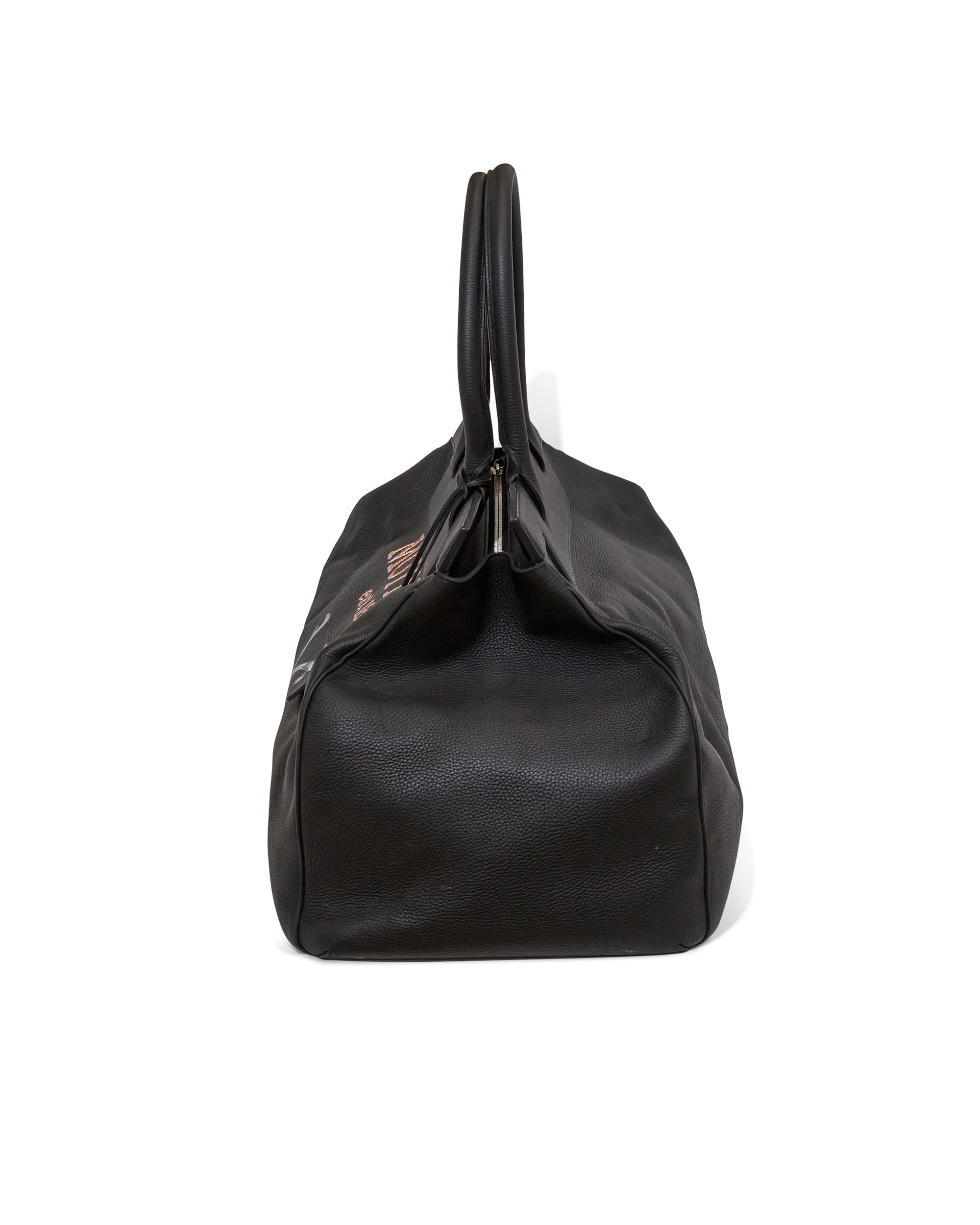 Black Leather Large Pauline Bag - Right