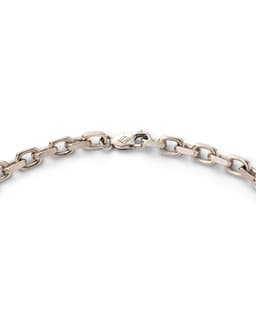 Diamond & Sapphire Flower Pendant - image 4 - close-up of chain clasp