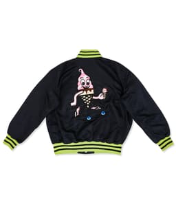 Black & Green Bomber Jacket - Back