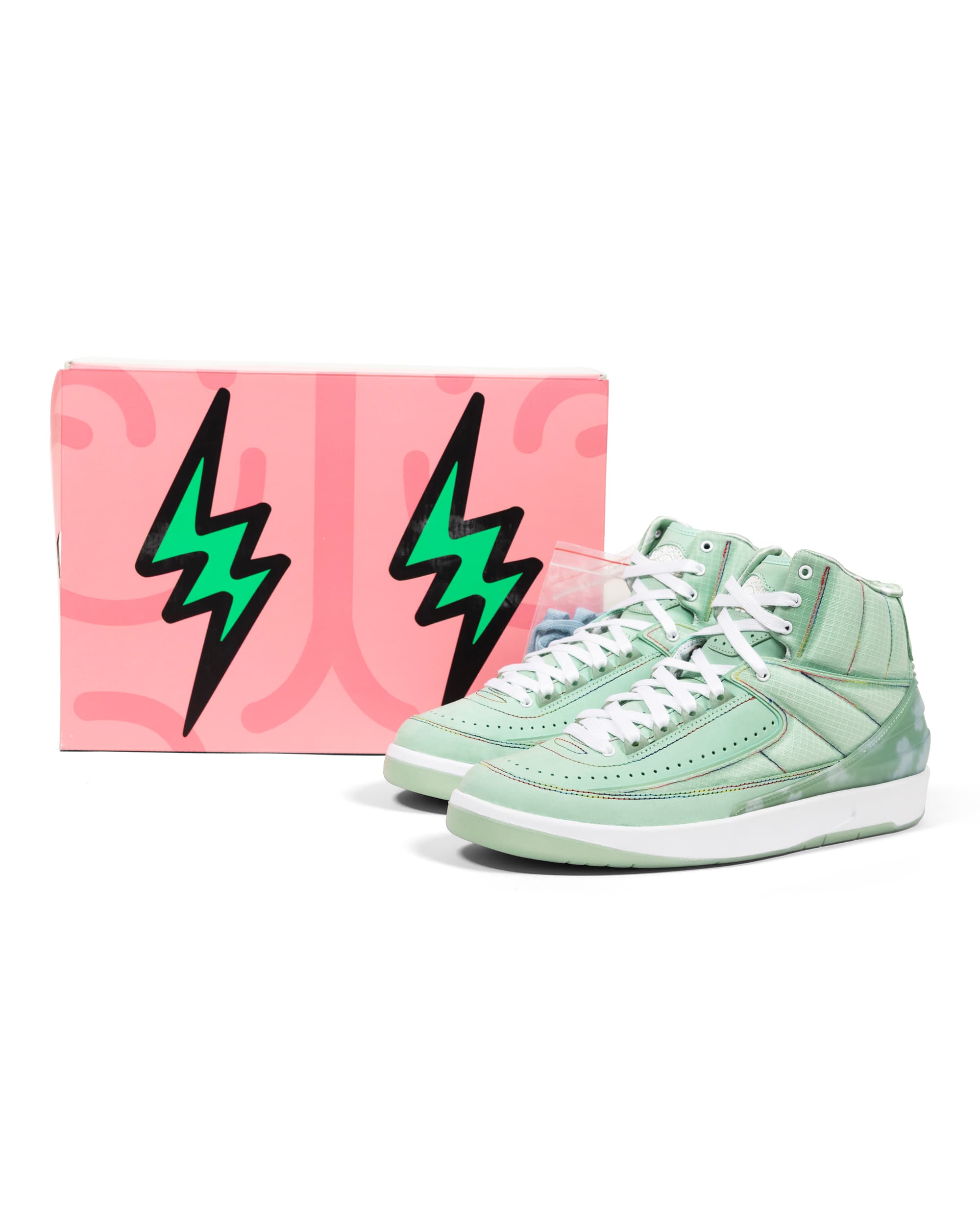 Retro Friends & Family Sample Sneakers - image 9 - sneakers in foreground, original box in background