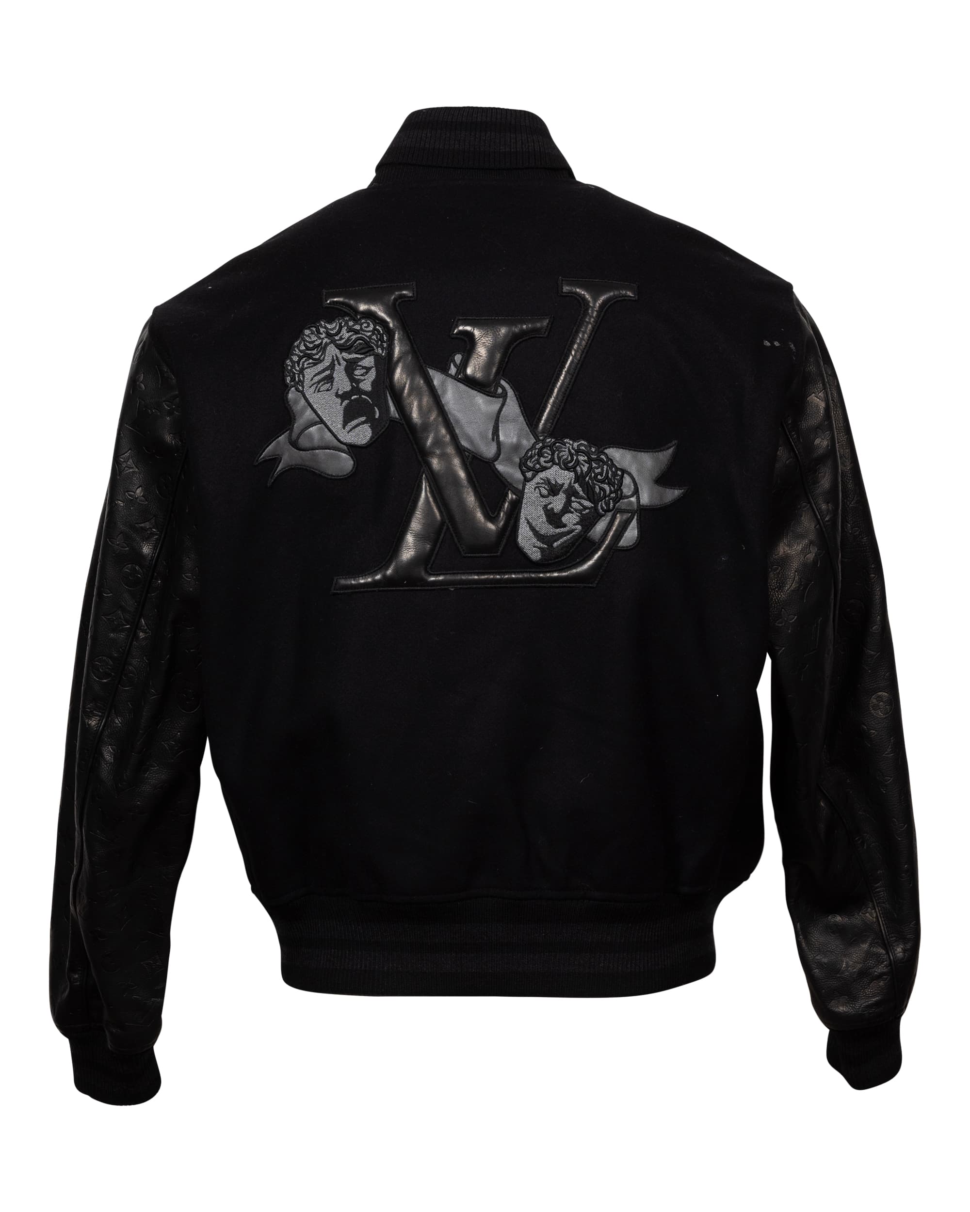Black Varsity Jacket - image 2 - back of garment